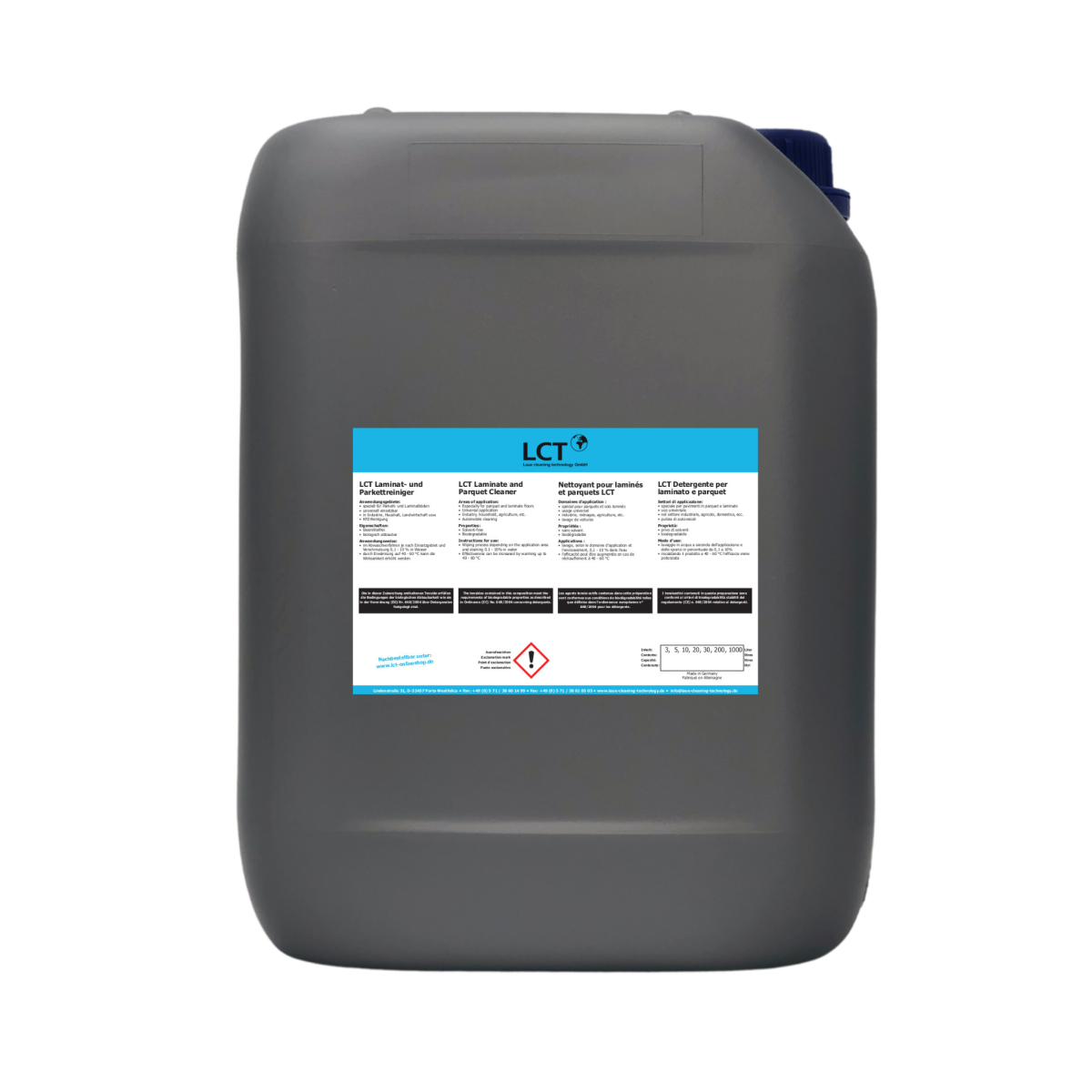 LCT Laminate and Parquet Cleaner, 10 liters