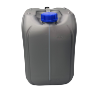 Kanister silber, 20 Liter, leer, inkl. blauem Deckel