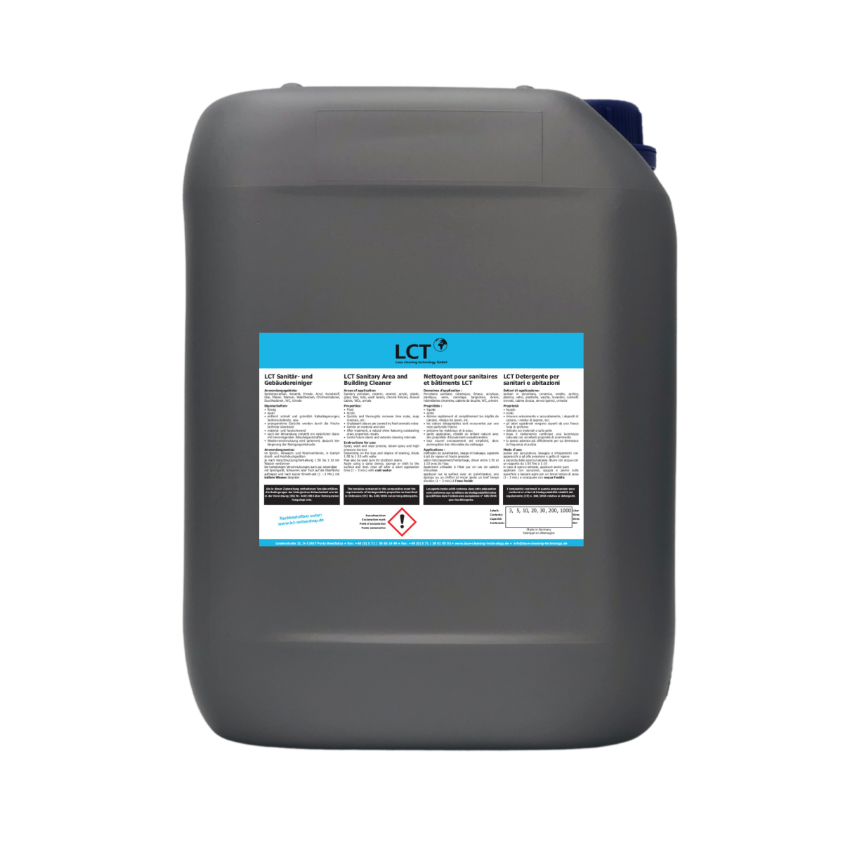 LCT Sanitary and Building Cleaner, 10 Li box