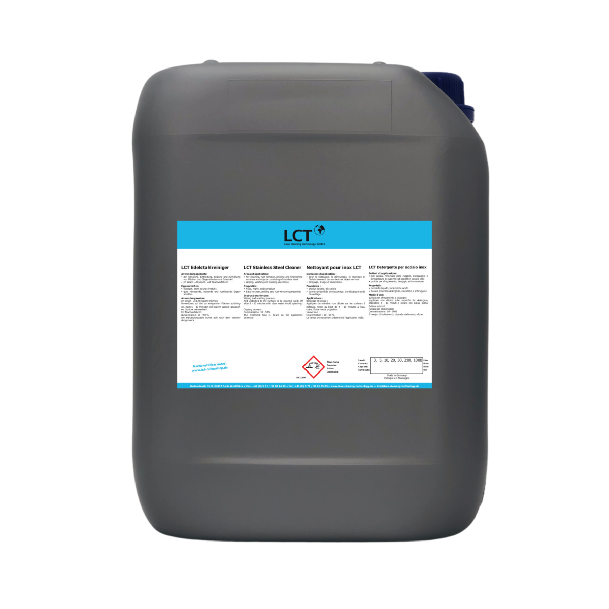 LCT Stainless Steel Cleaner, 10 liter