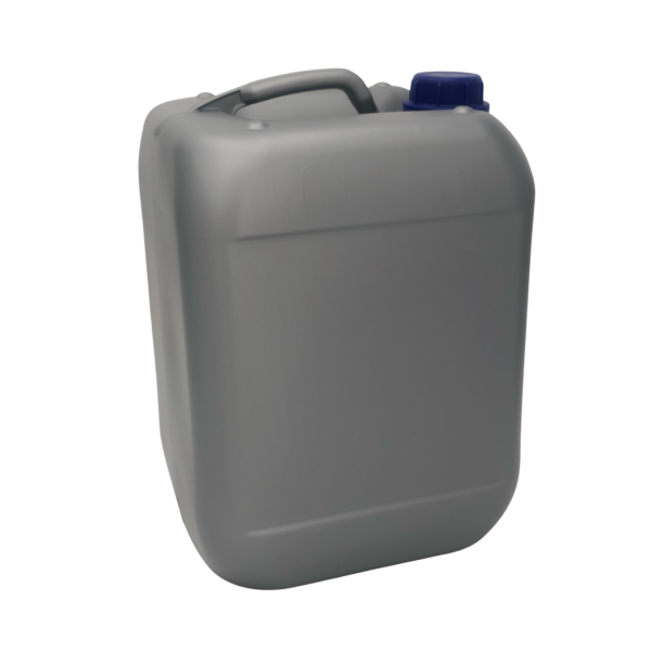Kanister silber, 10 Liter, leer, inkl. blauem Deckel