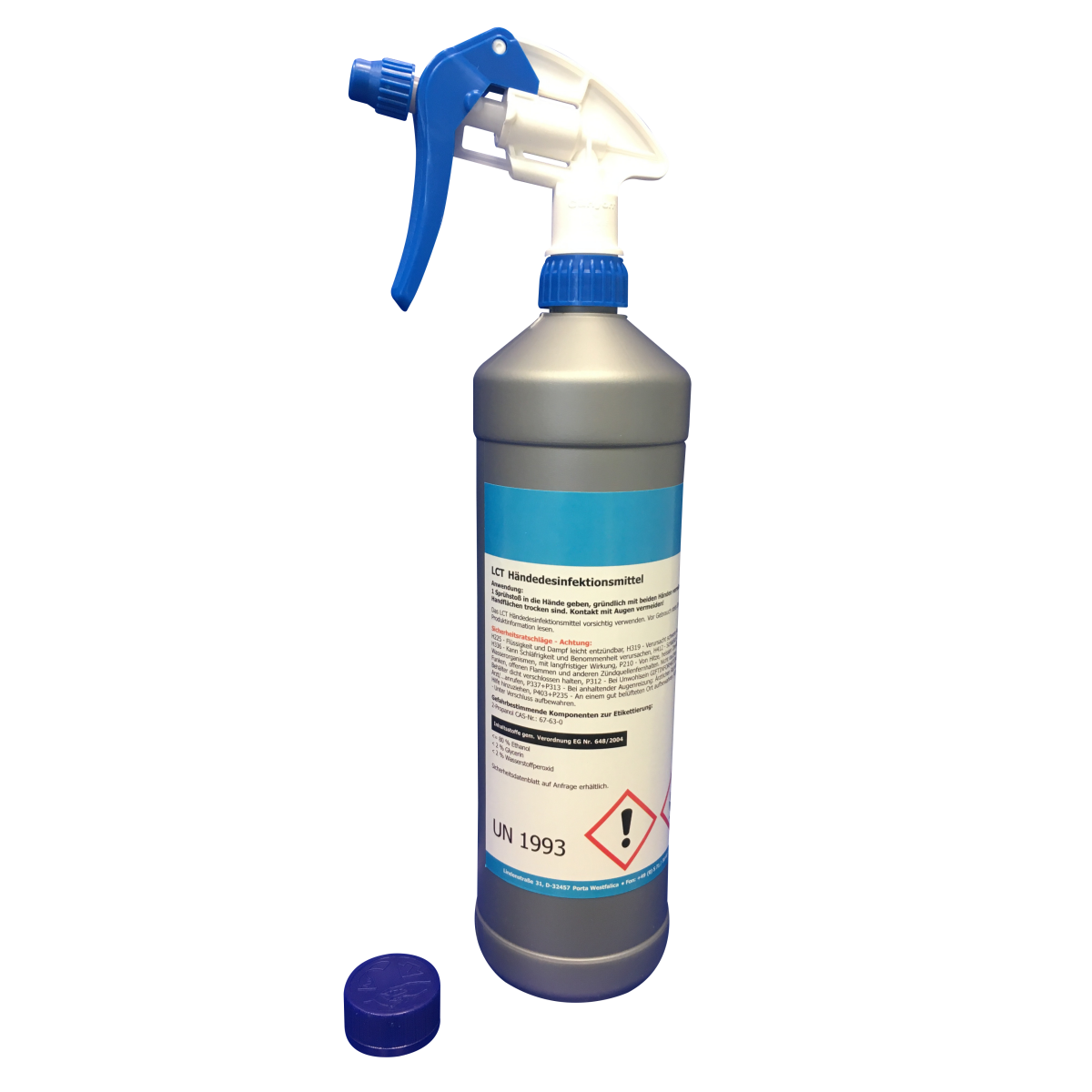 LCT Hand Disinfectant, 1 liter, includin box