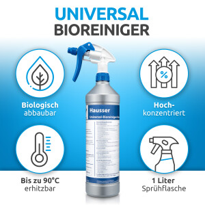 Hausser Universal Bioreiniger Konzentrat, 1 Liter, inkl. Sicherheitssprühkopf