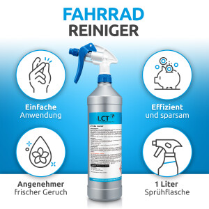 LCT Bike Cleaner – Fahrradreiniger für Kette, Rahmen & mehr | Nachfüllbar & umweltschonend | 1000 ml Sprühflasche