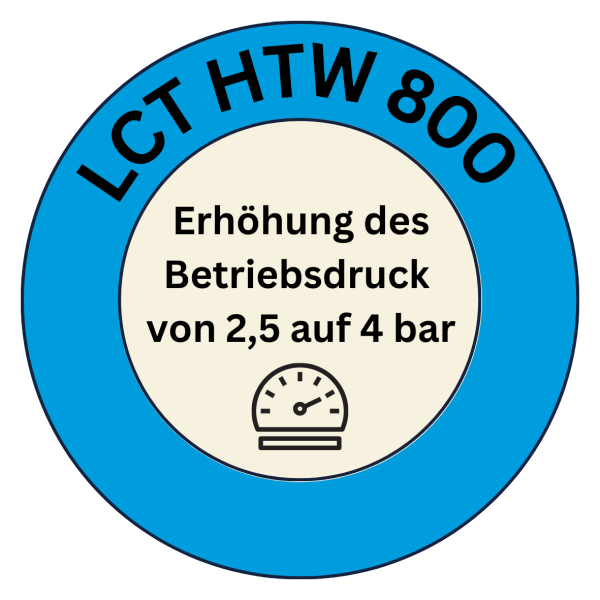 Erhöhung des Betriebsdruck LCT HTW 800 von 2,5 auf 4 bar