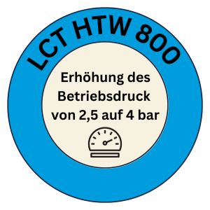 Erhöhung des Betriebsdruck LCT HTW 800 von 2,5 auf 4...