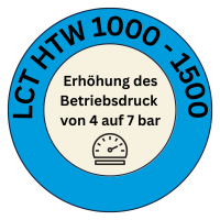 Erhöhung des Betriebsdrucks von 4 auf 7 bar, inkl. Sanftanlauf, LCT- HTW 1000 bis 1500