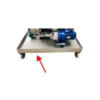 Auffangwanne aus Edelstahl mit 2 Lenk- und Bockrollen für LCT-HTW-1000